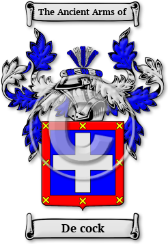 De cock Family Crest Download (jpg) Legacy Series - 150 DPI